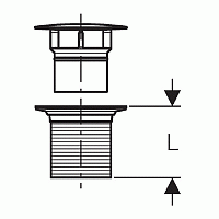 Geberit Незапираемый донный клапан для раковины без перелива, цвет: хром 152.080.21.1