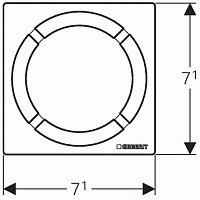 Geberit Circle Дизайн решетка, для напольного трапа, размер 8х8 см, цвет: хром 154.311.00.1