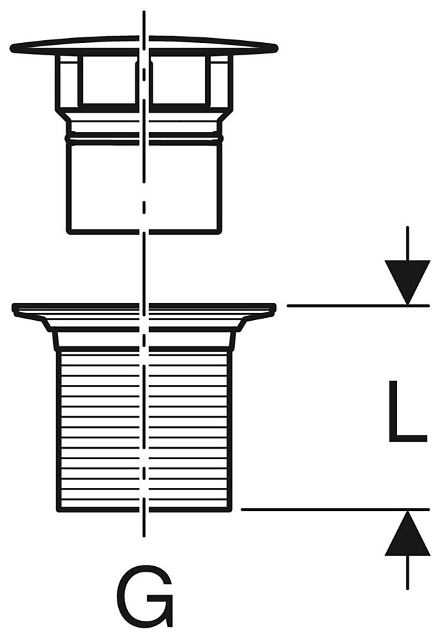 Geberit Незапираемый донный клапан для раковины без перелива, цвет: хром 152.050.21.1