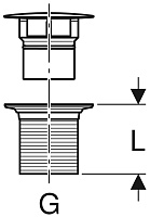 Geberit Незапираемый донный клапан для раковины без перелива, цвет: хром 152.050.21.1