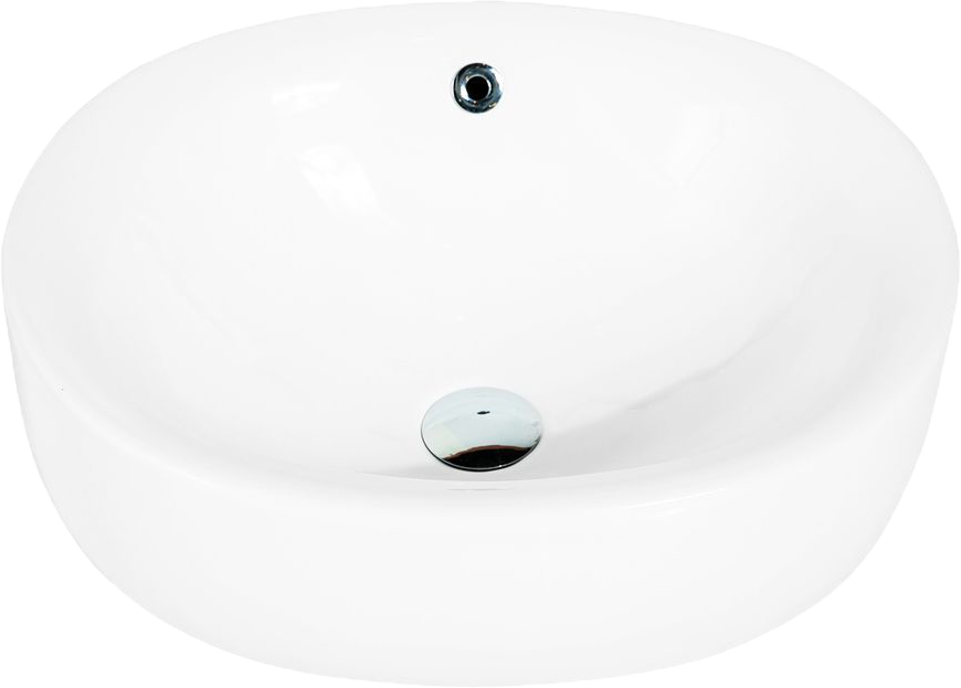 Art&Max Раковина накладная, овальная 49x42x18h см, цвет: белый AM5306-W
