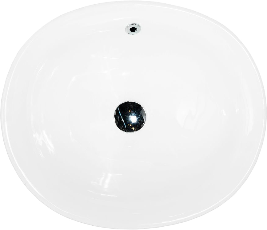 Art&Max Раковина накладная, овальная 49x42x18h см, цвет: белый AM5306-W