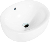 Art&Max Раковина накладная, овальная 49x42x18h см, цвет: белый AM5306-W