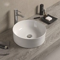 Art&Max Раковина накладная, круглая 41x41x14h см, цвет: белый AM-78170