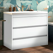 Art&Max Family Тумба под раковину, 100x48x84,5h см, цвет: белый FAMILY-1000-3C-PIA-BL