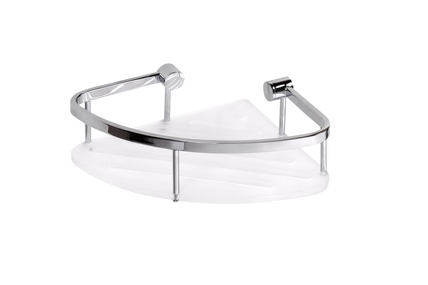 Bemeta Cytro Полочка угловая, подвесная, цвет: хром/белый 146208376