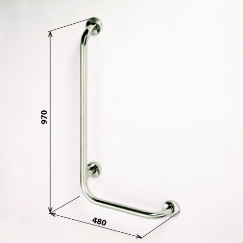 Bemeta Help Пopучeнь настенный, левый 63x11x89h см, цвет: белый 301112044