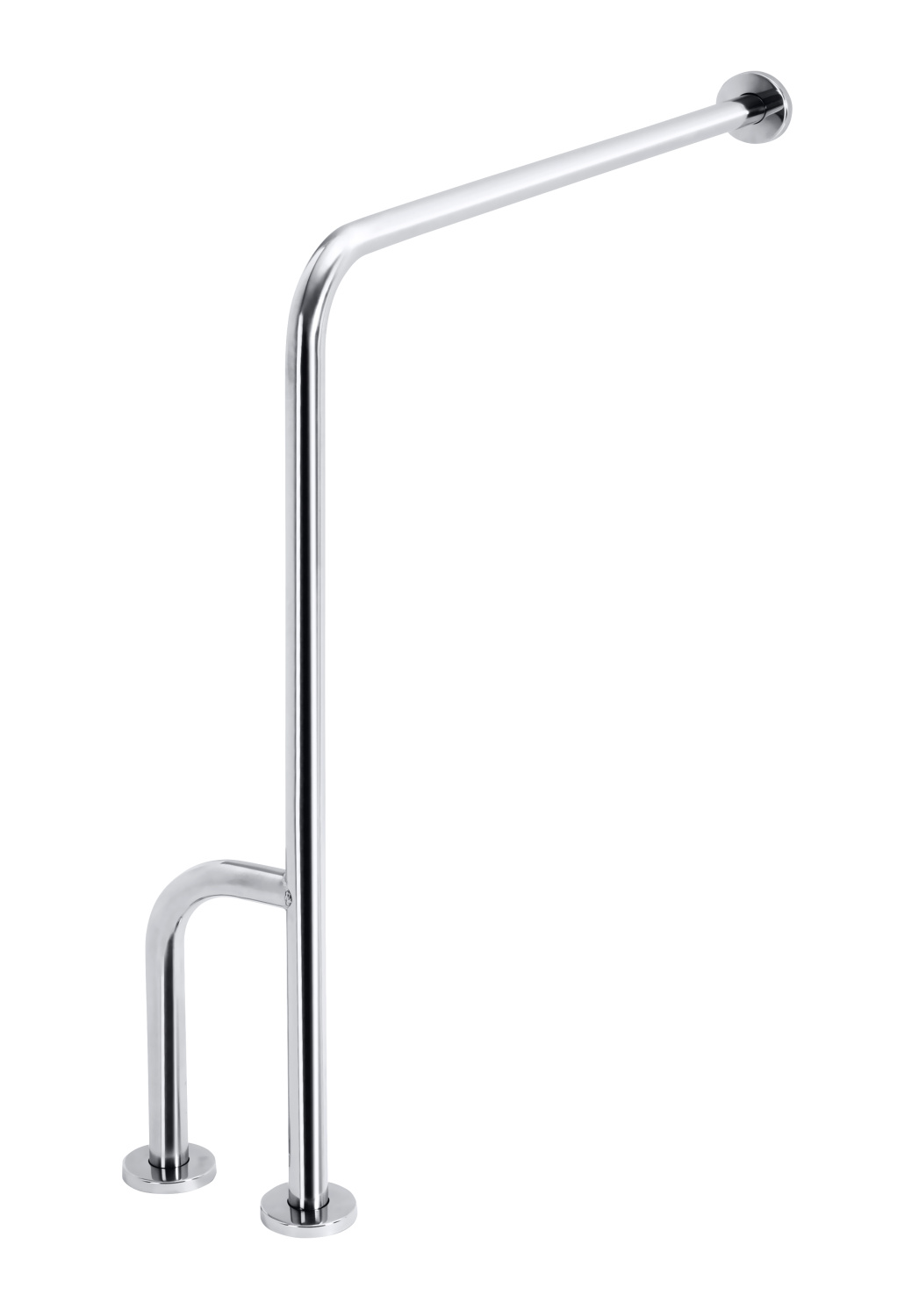 Bemeta Help Пopучeнь опорный, левый 23x84x89h см, цвет: хром 301112131