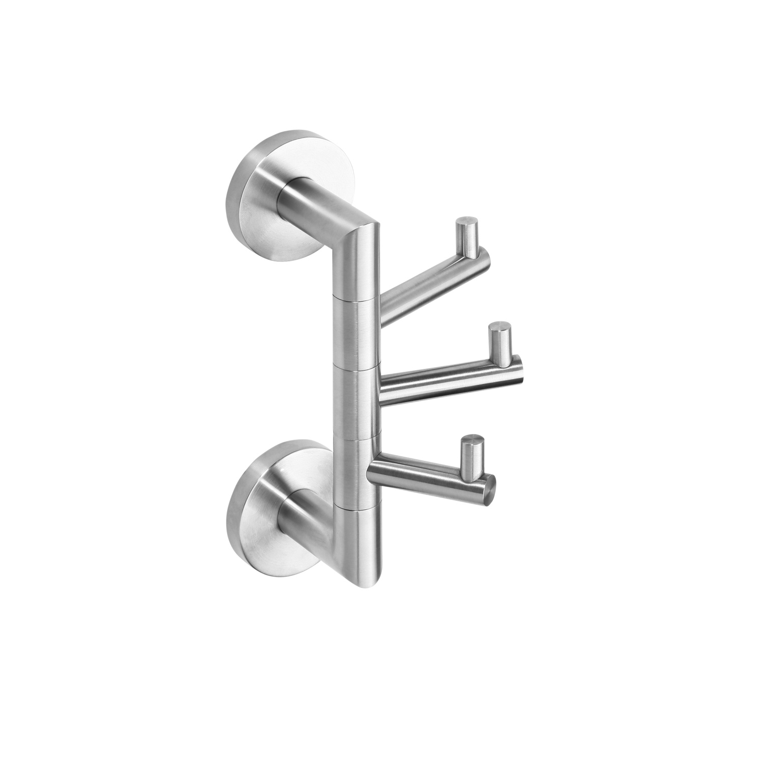 Bemeta Neo Крючок тройной поворотный, цвет: нержавеющая сталь 104206075