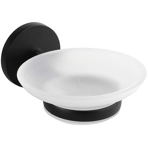 Bemeta Nox Мыльница со стеклянной чашей, подвесная, цвет: черный 102408030