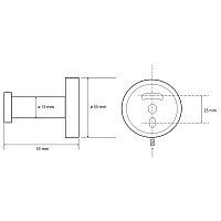 Bemeta Omega Крючок одинарный, цвет: хром 104106062