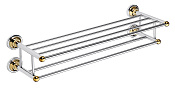 Bemeta Retro Полочка для полотенец, подвесная 66,5 см, цвет: золото/хром 144202258
