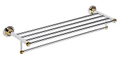 Bemeta Retro Полочка для полотенец, подвесная 66,5 см, цвет: золото/хром 144202098