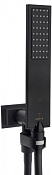 Bossini Flat-One Душевой гарнитур лейка 20,8 см, шланг 150 см, держатель, цвет: mat black C13011C.073