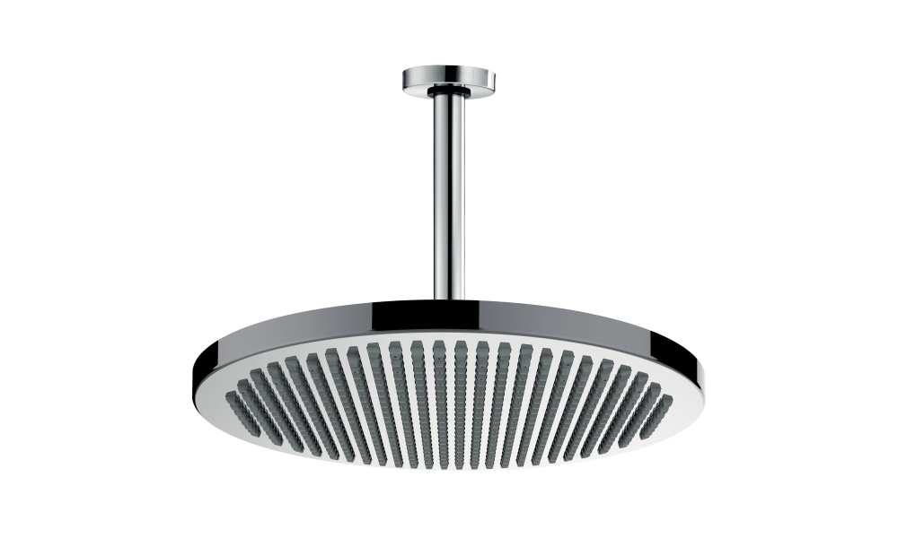 Bossini Apice Верхний душ d28 см, 1 вид струи, кронштейн потолочный 30 см, цвет: chrome H31430G.030