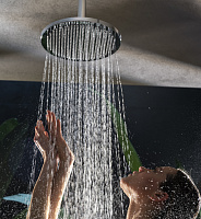 Bossini Apice Верхний душ d28 см, 1 вид струи, кронштейн потолочный 30 см, цвет: chrome H31430G.030