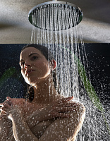 Bossini Apice Верхний душ d28 см, 1 вид струи, кронштейн потолочный 30 см, цвет: mat black H31430G.073