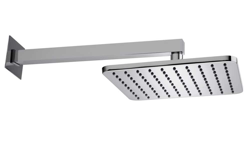 Bossini Cosmo Верхний душ 23x23 см, 1 вид струи, кронштейн настенный, цвет: chrome H69597H.030