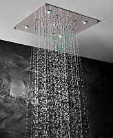 Bossini Cube Потолочный душ встраиваемый 26 см, 1 вид струи, LED, цвет: chrome I01723.030