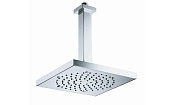 Bossini Cube Верхний душ 21x21 см, 1 вид струи, кронштейн потолочный 33,6 см, цвет: chrome H61720G.030