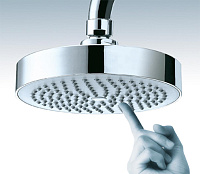 Bossini Dinamic Верхний душ d14 см, 1 вид струи, кронштейн настенный, цвет: chrome H19166G.030