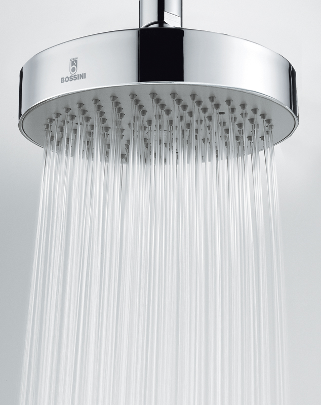 Bossini Dinamic Верхний душ d14 см, 3 вида струи, кронштейн настенный, цвет: chrome H19169G.030