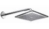 Bossini Dream Верхний душ 30x30 см, 1 вид струи, кронштейн настенный 48 см, цвет: chrome H75365J.030