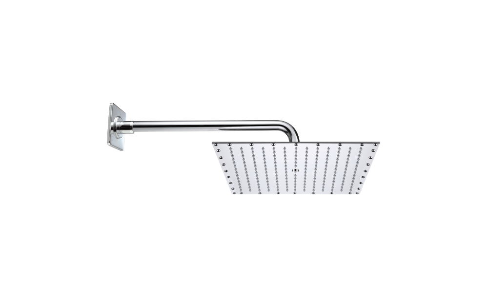 Bossini Paris Верхний душ 40x40 см, 1 вид струи, кронштейн потолочный, цвет: chrome H77604I.030