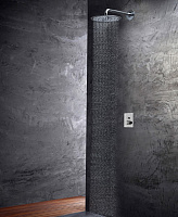 Bossini Paris Верхний душ 40x40 см, 1 вид струи, кронштейн настенный, цвет: chrome H77601I.030