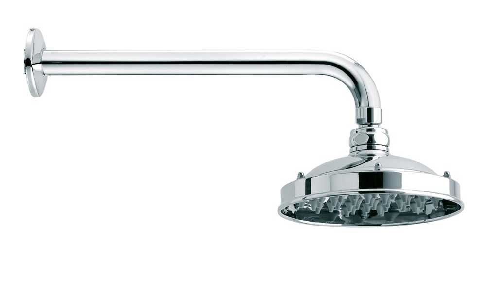 Bossini Retro Верхний душ d15 см, 1 вид струи, кронштейн настенный, цвет: chrome H18701G.030