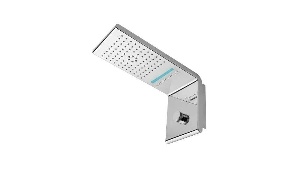 Bossini Syncro Душевая панель с терм. - верхний душ, 3 вида струи, хромотера., LED RGB, цвет: chrome I00633.030