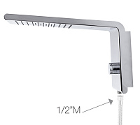 Bossini Syncro Душевая панель с термостатом - верхний душ, 2 вида струи, цвет: chrome I00592.030