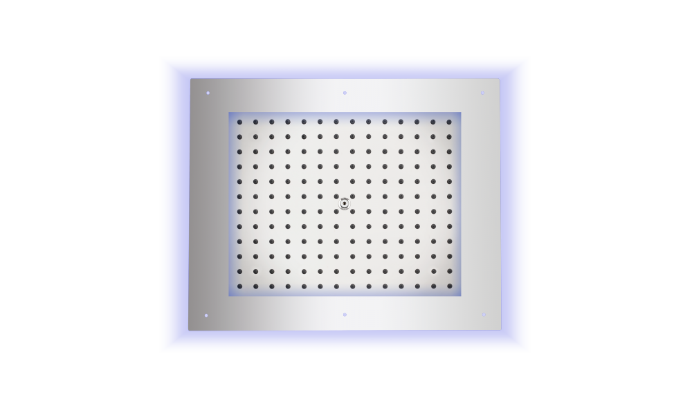 Bossini Frame Потолочный душ встраиваемый 50x60 см, 1 вид струи, LED RGB, цвет: chrome HI0391.030