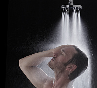 Bossini Nebulizair Верхний душ d14 см, 1 вид струи, кронштейн настенный, цвет: chrome H19620G.030