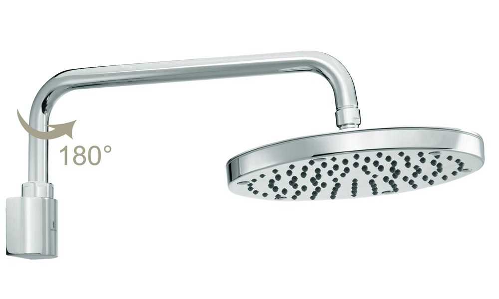 Bossini Oki Верхний душ d25 см, 1 вид струи, кронштейн настенный, цвет: chrome H55410.030