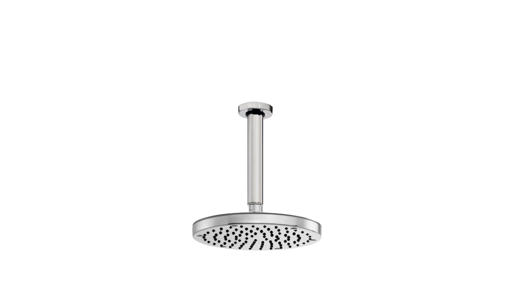 Bossini Oki Верхний душ d25 см, 1 вид струи, кронштейн потолочный 34,5 см, цвет: chrome H31410G.030