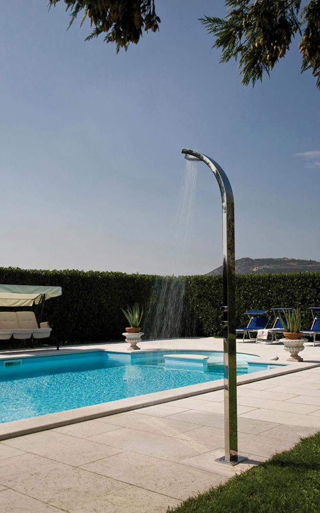 Bossini Arch Душевая колонна напольная, с верхним душем, 1 вид струи, цвет: chrome L00861.030