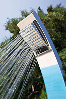 Bossini Arch Душевая колонна напольная, с ручным и верхним душем, 1 вид струи, цвет: chrome L00865.030