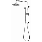 Bossini Gio Душевая стойка: смеситель, ручной и верхний душ, 1 вид струи, шланг, цвет: chrome L00963.030