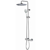 Bossini Cosmo Душевая стойка: смеситель, ручной и верхний душ, 2 вида струи, шланг, цвет: chrome L10012.030