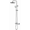 Bossini Cosmo Душевая стойка: смеситель, ручной и верхний душ, 2 вида струи, шланг, цвет: chrome L10014.030
