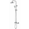 Bossini Oki Душевая стойка: смеситель, ручной и верхний душ, 2 вида струи, шланг, цвет: chrome L10016.030