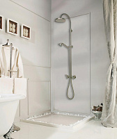 Bossini Liberty Душевая стойка: смеситель, ручной и верхний душ, 1 вид струи, шланг, цвет: chrome L01201.030