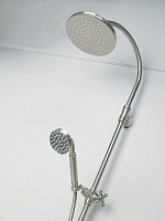 Bossini Liberty Душевая стойка: смеситель, ручной и верхний душ, 1 вид струи, шланг, цвет: chrome L01201.030