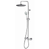 Bossini Cosmo Душевая стойка: смеситель, ручной и верхний душ, 2 вида струи, шланг, цвет: chrome L20004.030