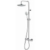 Bossini Cosmo Душевая стойка: смеситель, ручной и верхний душ, 2 вида струи, шланг, цвет: chrome L20005.030