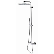 Bossini Cosmo Душевая стойка: смеситель, ручной и верхний душ, 1 вид струи, шланг, цвет: chrome L30007.030