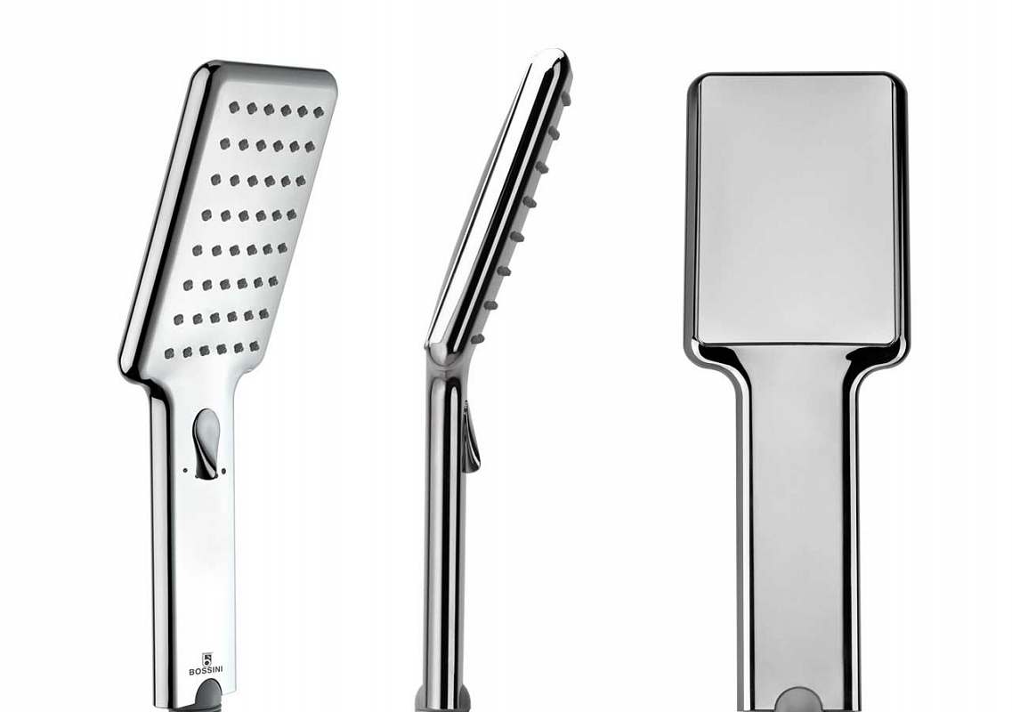 Bossini Cosmo Душевая стойка: смеситель, ручной и верхний душ, 1 вид струи, шланг, цвет: chrome L40001.030