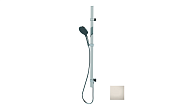 Bossini Apice Душевой гарнитур: штанга с подводом воды, ручной душ, шланг, цвет: satin nickel D48086.094
