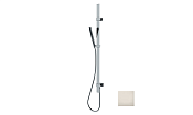 Bossini Apice Душевой гарнитур: штанга Flat 110 см с подводом воды, лейка, цвет: satin nickel D48088.094